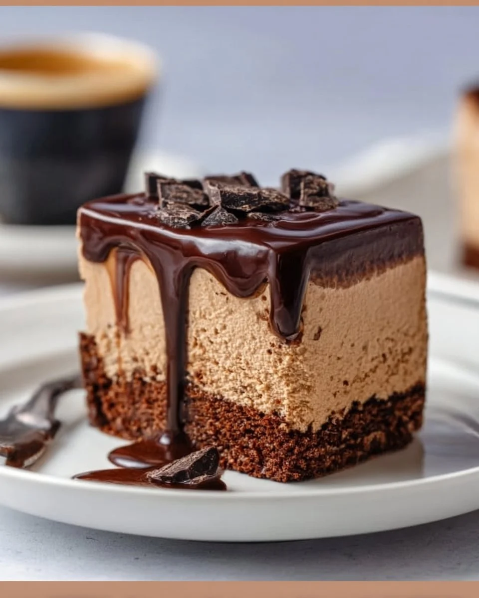 Coffee Mousse with Dark Chocolate Ganache