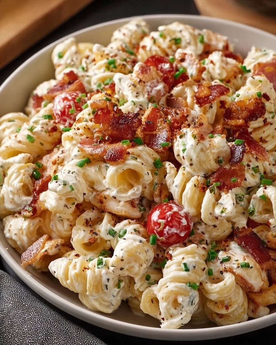 Creamy Bacon Cheddar Ranch Pasta Salad You’ll Love This Recipe