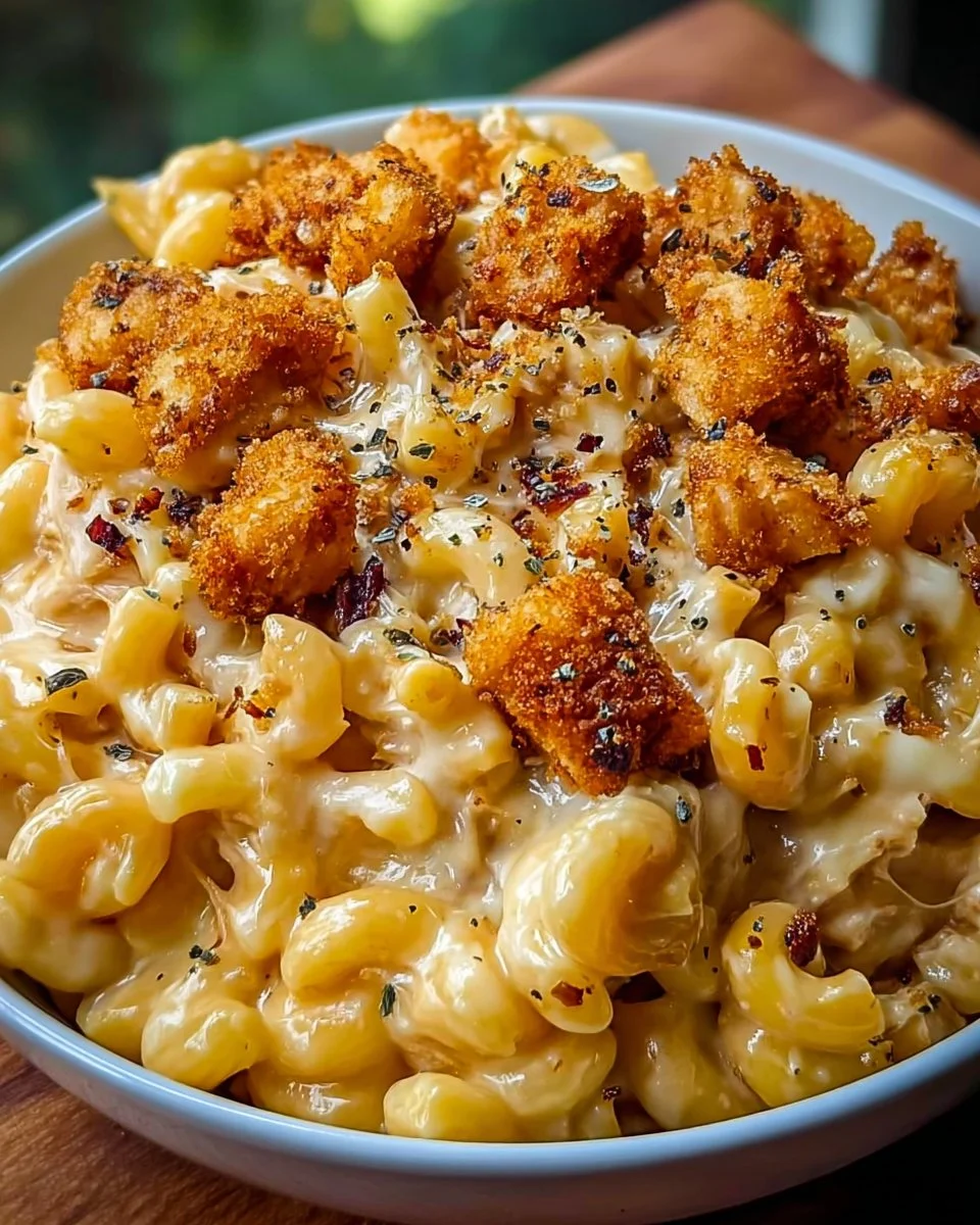 Creamy Honey Pepper Chicken Mac and Cheese Delight