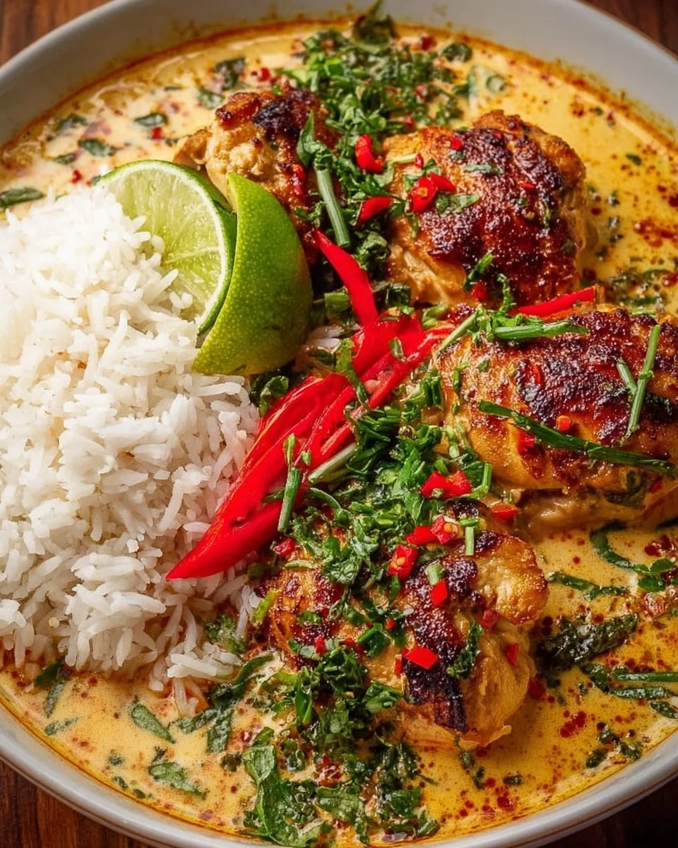 Creamy Thai Red Curry Chicken Bowls Recipe
