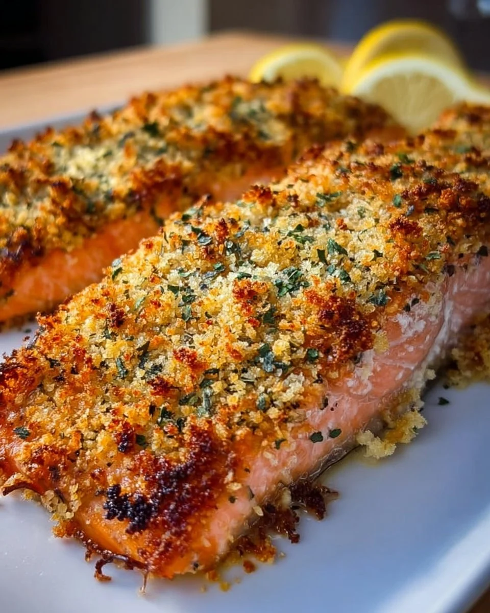 Crispy Parmesan Salmon Bake