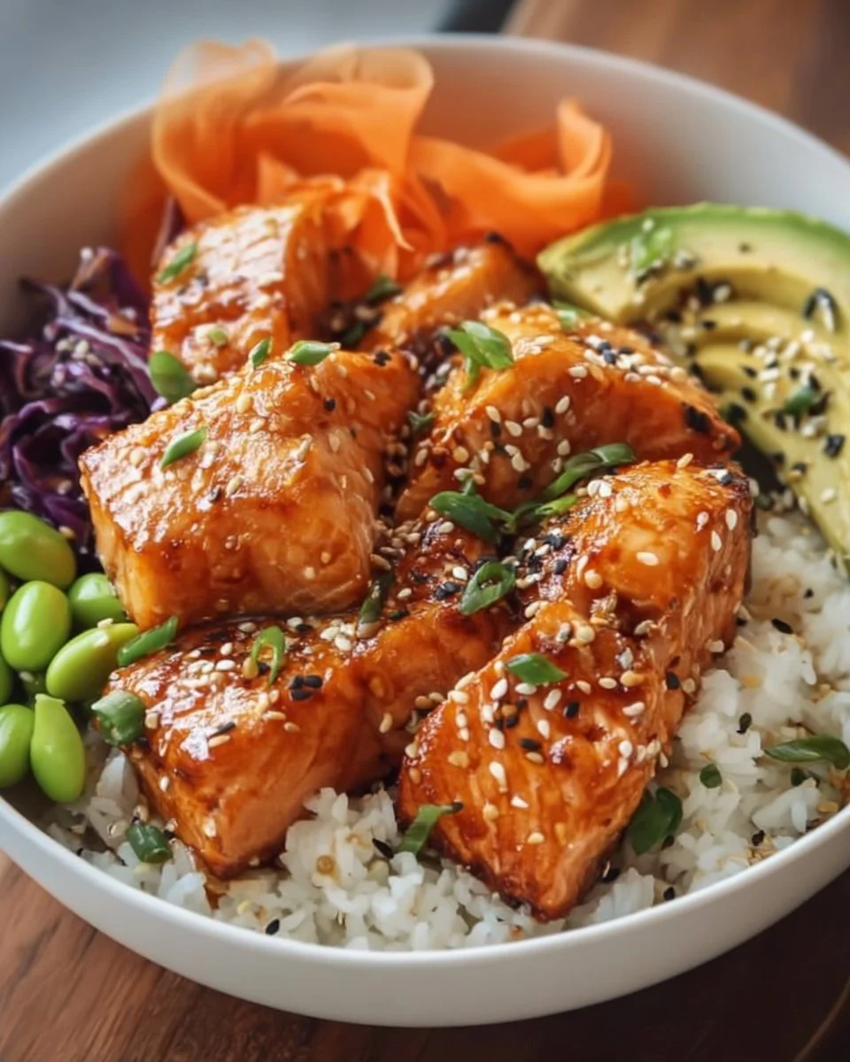 Crispy Salmon and Rice Bowl