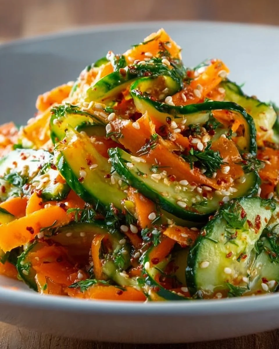 Cucumber Carrot Salad (15 Minutes, Big Crunch!)