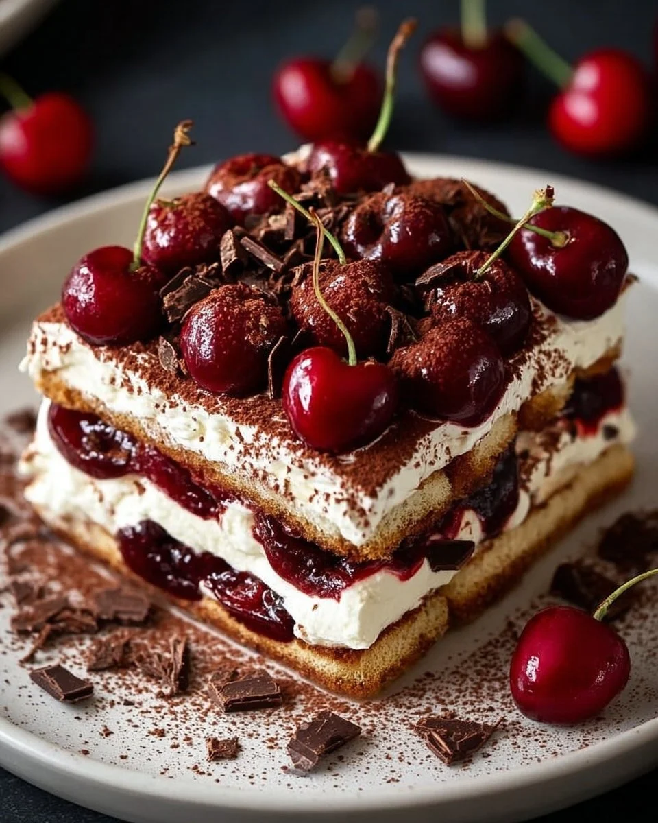 Decadent Cherry Amaretto Tiramisu