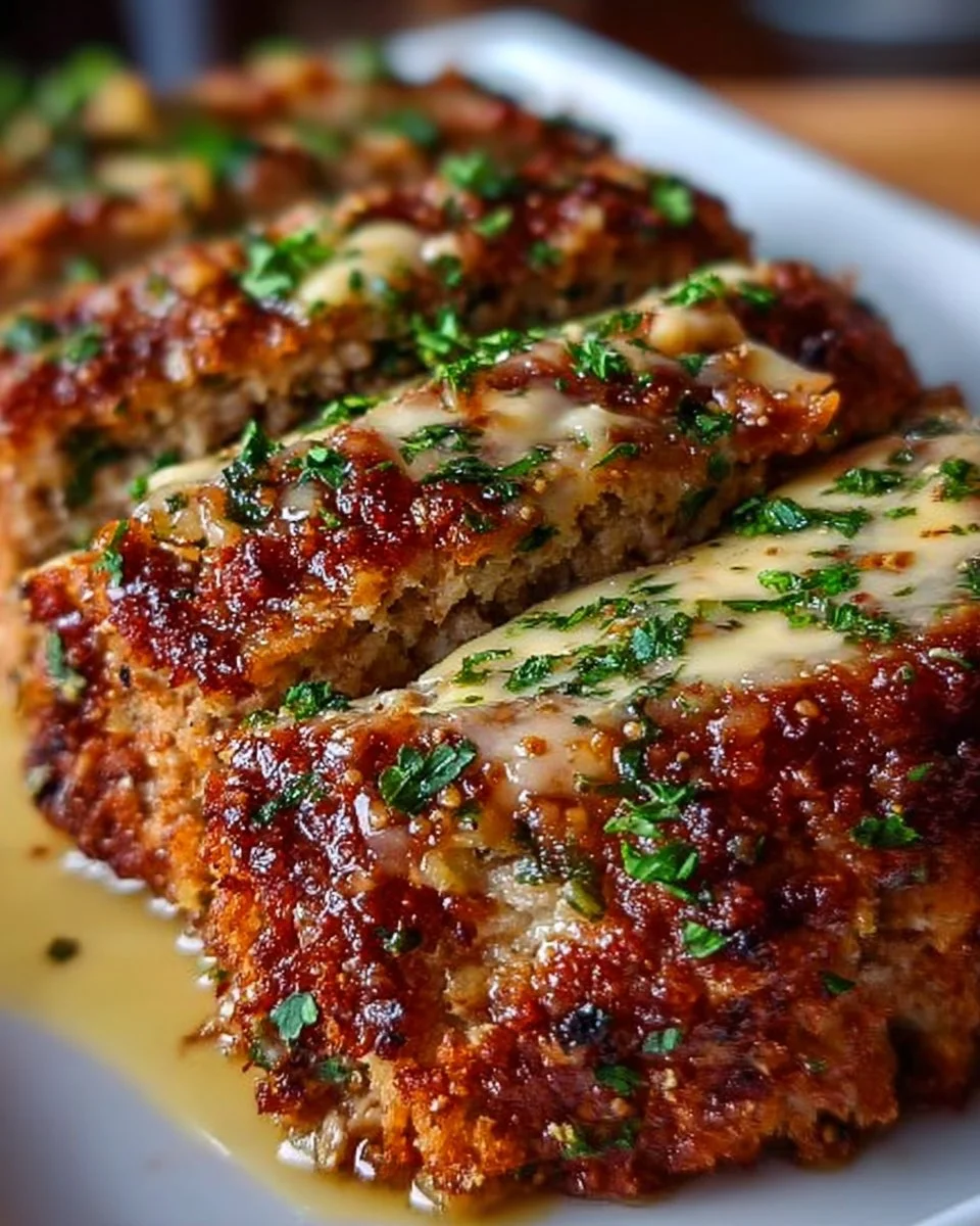 Garlic Parmesan Chicken Meatloaf