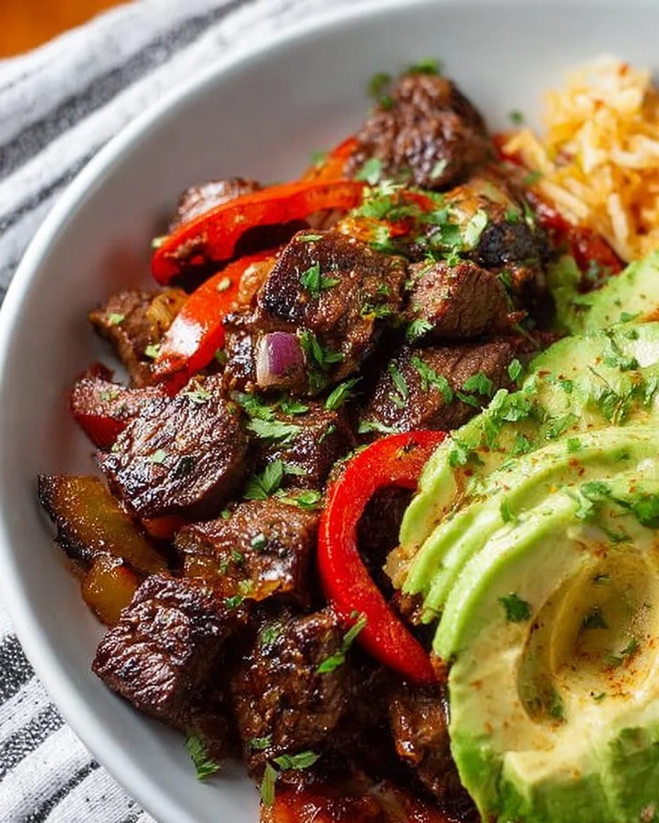 High-Protein, Low-Carb Steak Fajita Bowl