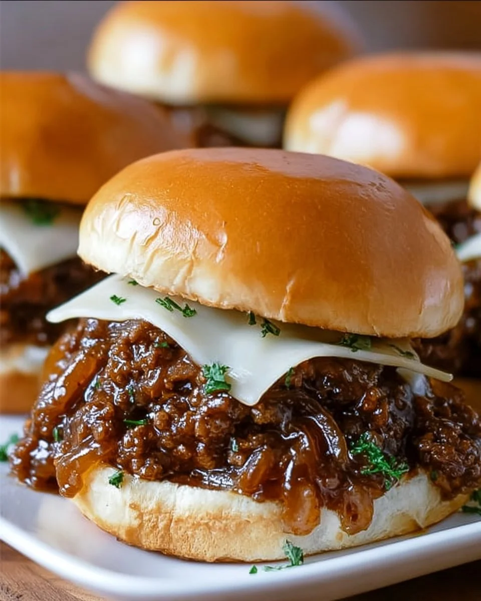Irresistible French Onion Beef Sloppy Joes