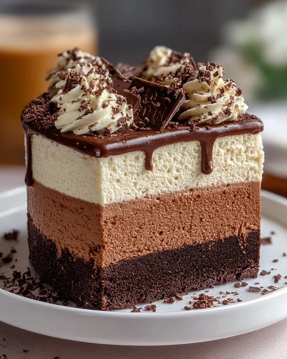 Irresistible Triple Chocolate Mousse Cake for Chocolate Lovers