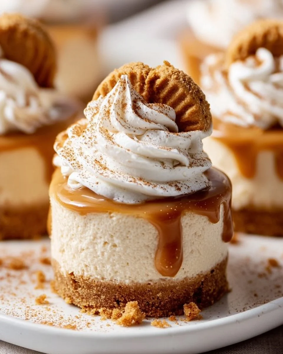 Mini No Bake Biscoff Cheesecakes
