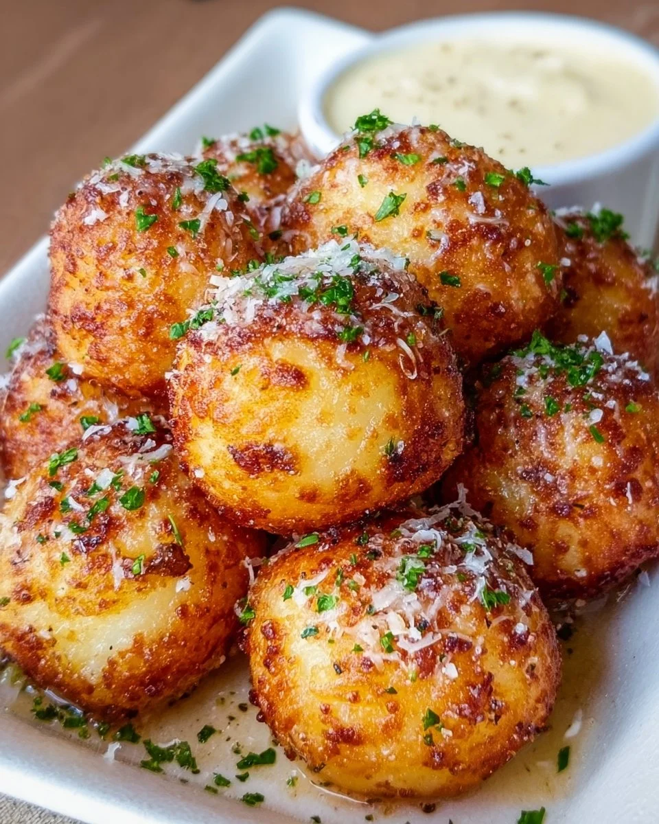 Parmesan Garlic Potato Balls