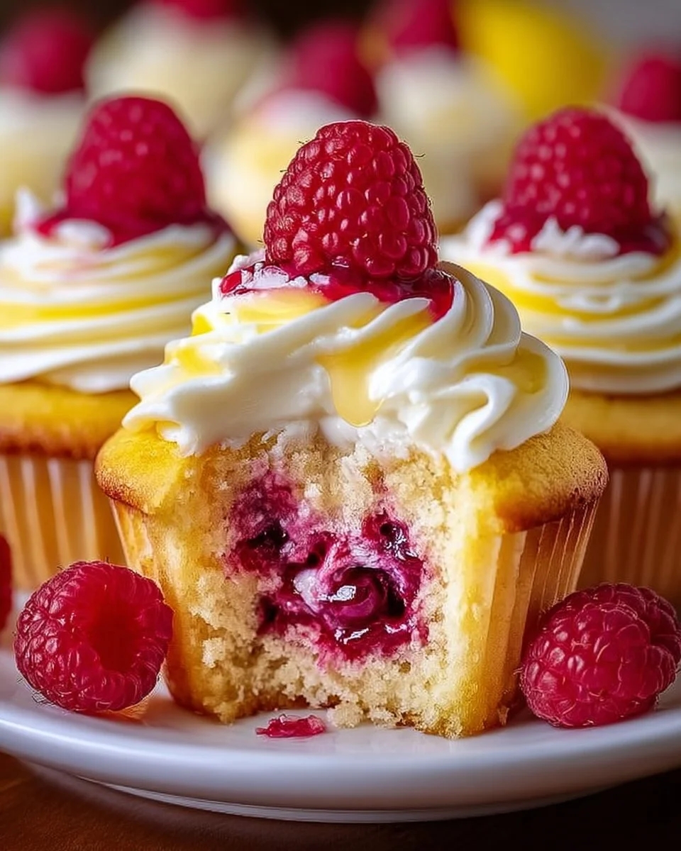 Raspberry Lemon Heaven Cupcakes