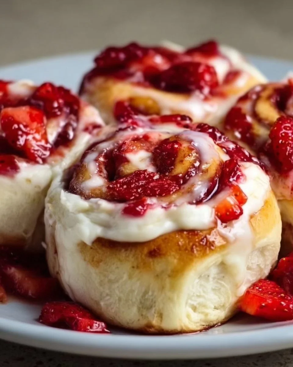 Strawberry Cheesecake Cinnabon Rolls
