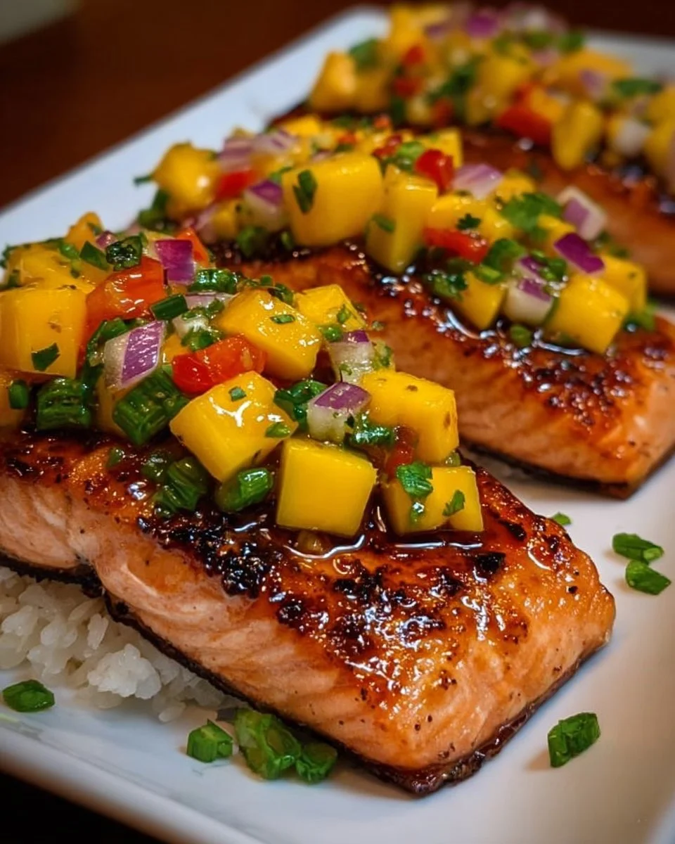 Sweet and Savory Salmon with Mango Salsa