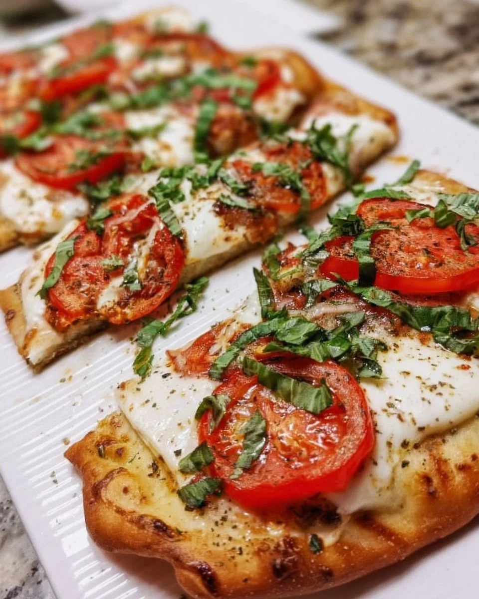 15-Minute Margherita Flatbread Pizza