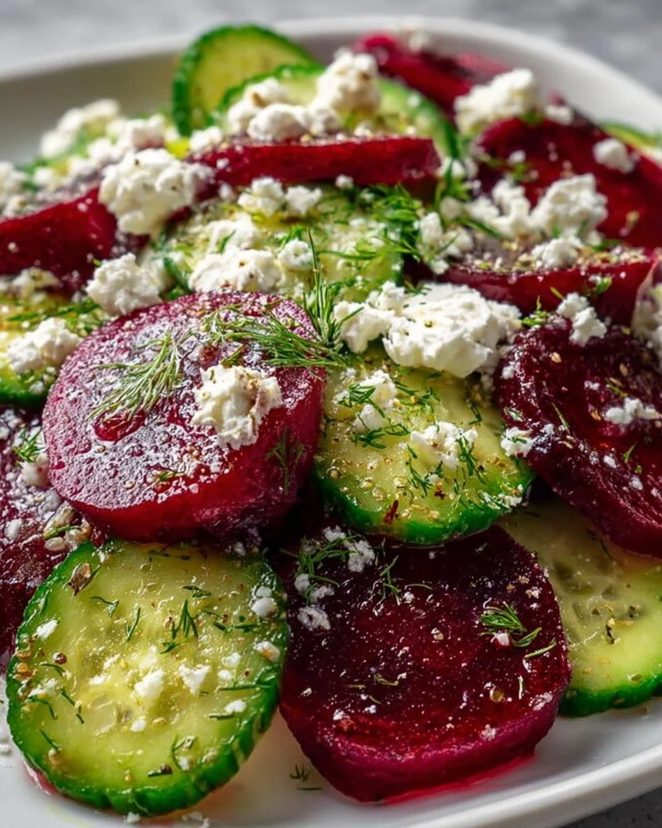 Beet Salad with Feta, Cucumbers, and Dill: A Refreshing Delight!