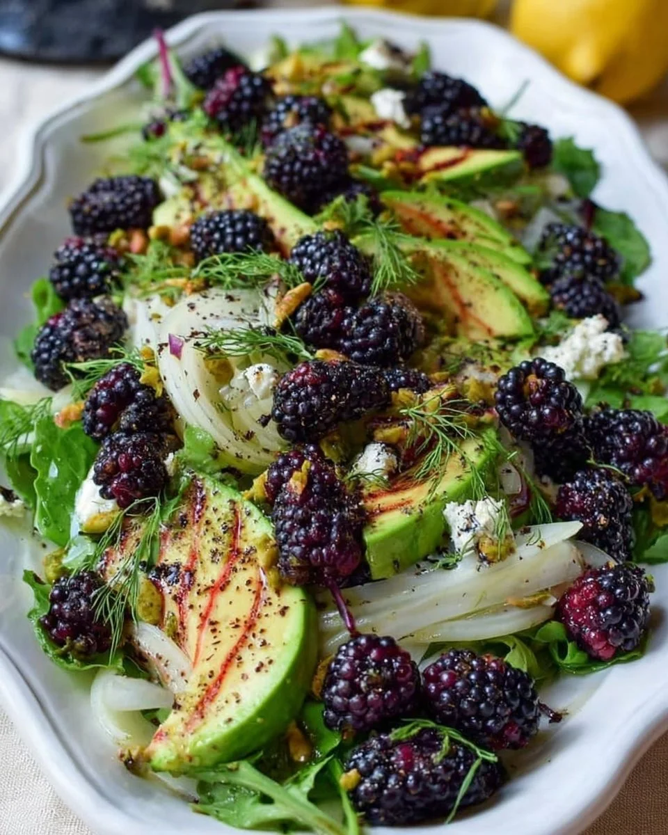 Blackberry Apple Salad with Fennel &amp; Avocado