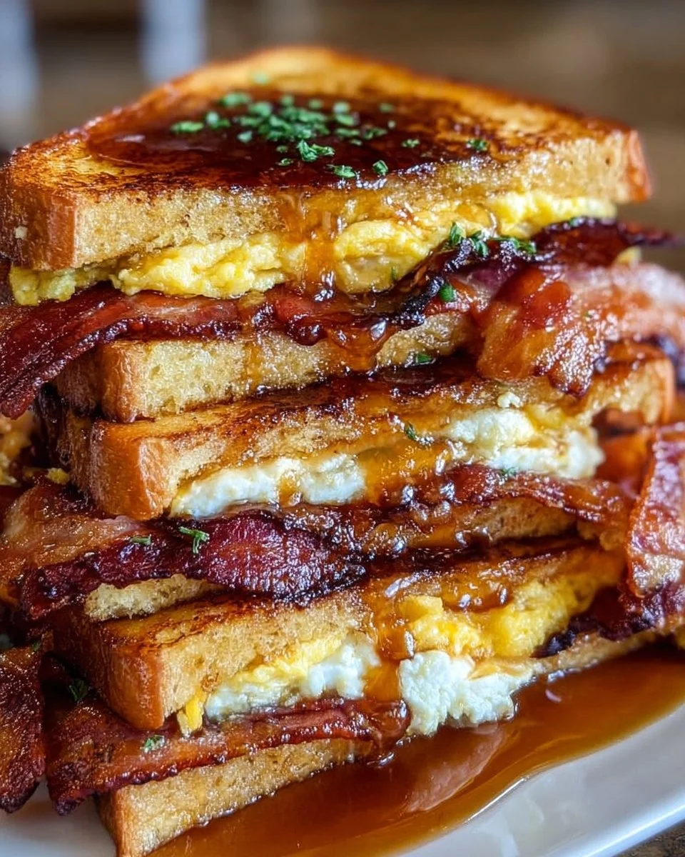Bourbon Maple Bacon Stuffed Toast: A Decadent Delight!
