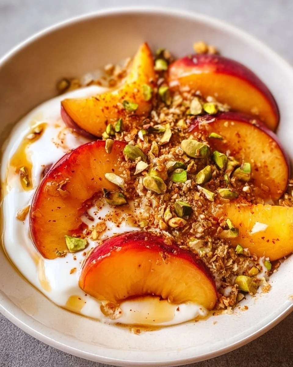Caramelized Nectarine Yogurt Bowl
