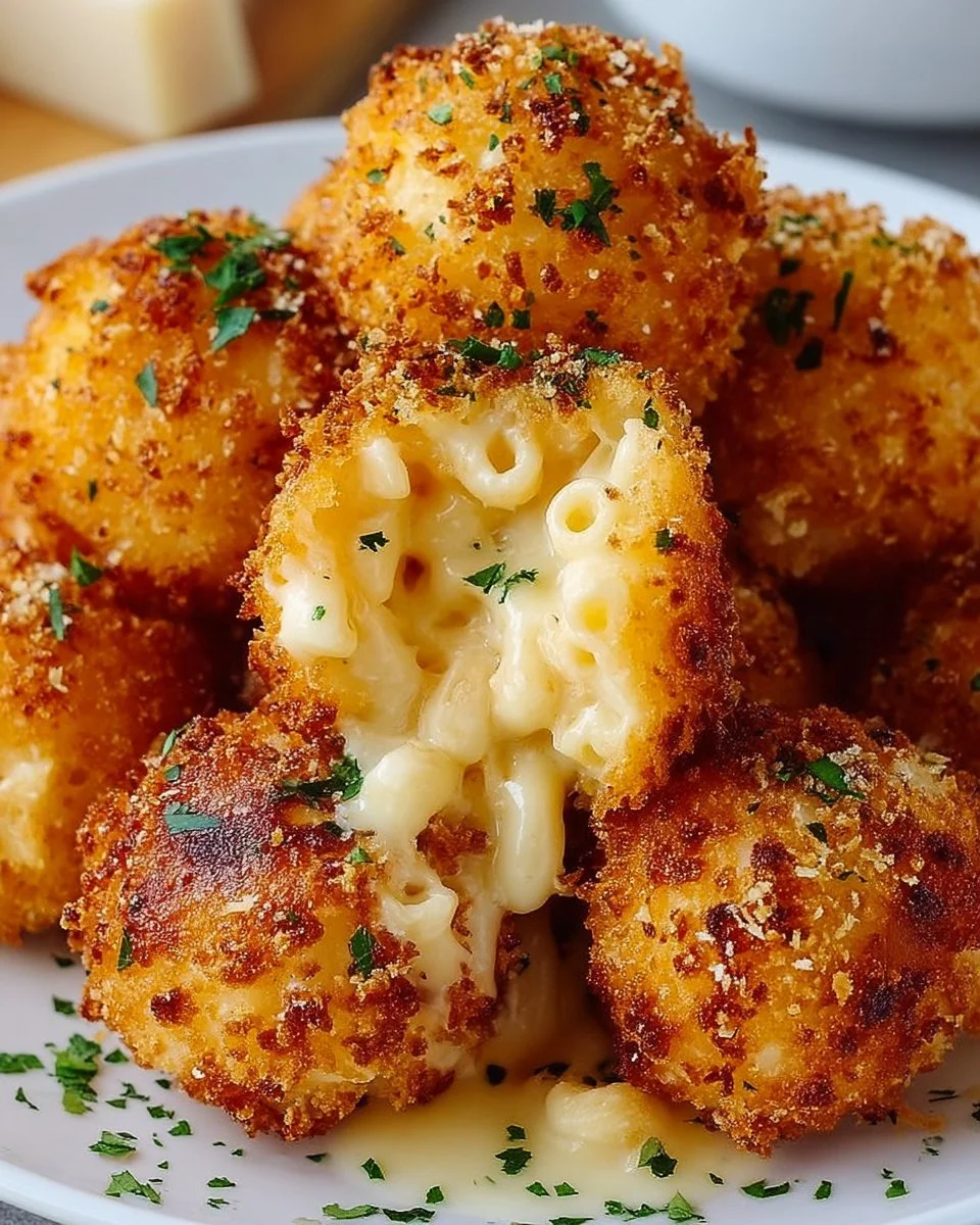 Air fryer fried macaroni and cheese balls from Cheesecake Factory recipe