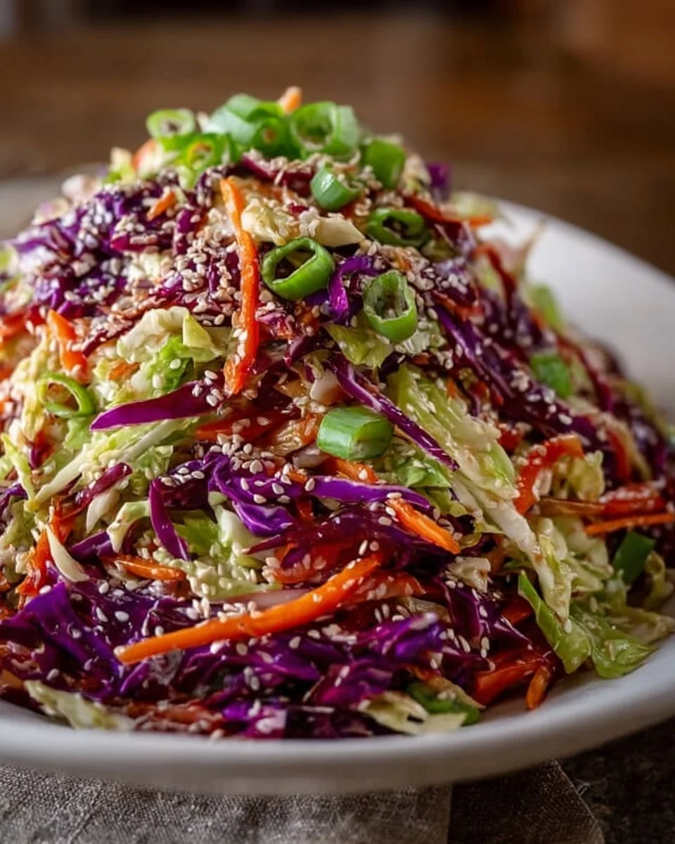 Crunchy Asian Cabbage Slaw with Addictive Sesame Dressing: A Bright, Bold, Irresistible Classic