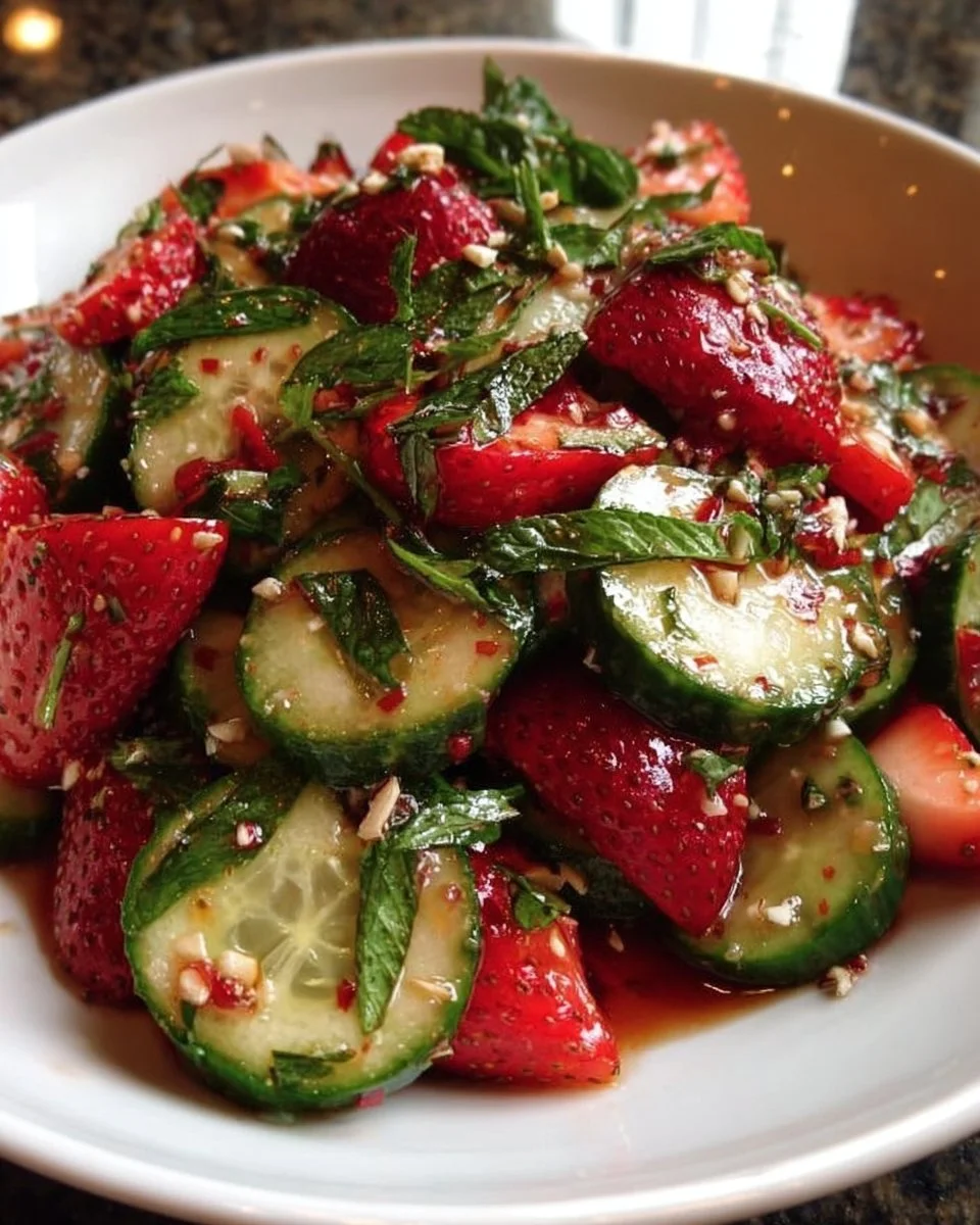 Cucumber Strawberry Salad