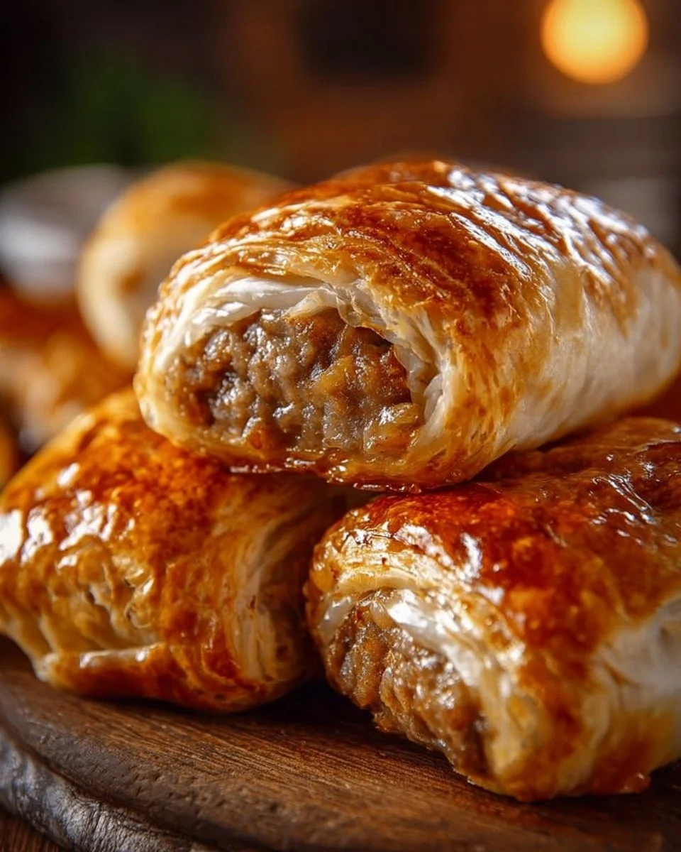 French Onion Sausage Rolls