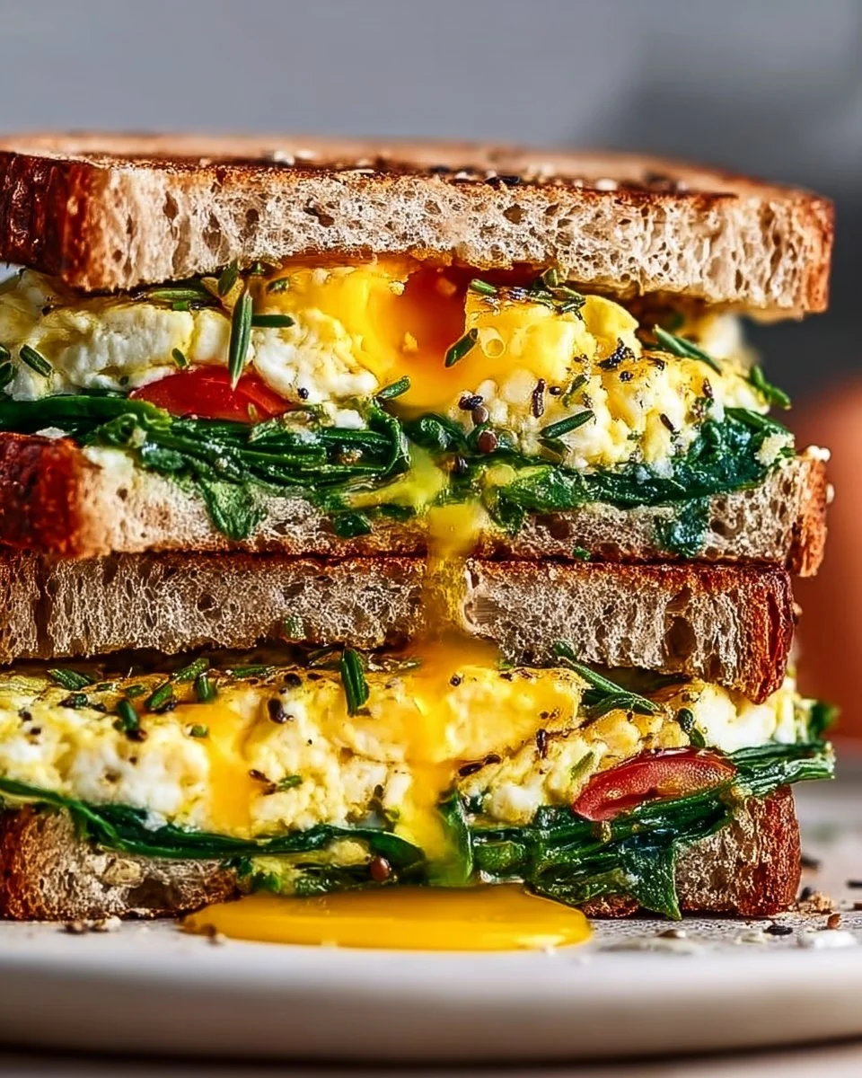 High-Protein Vegetarian Breakfast Sandwiches