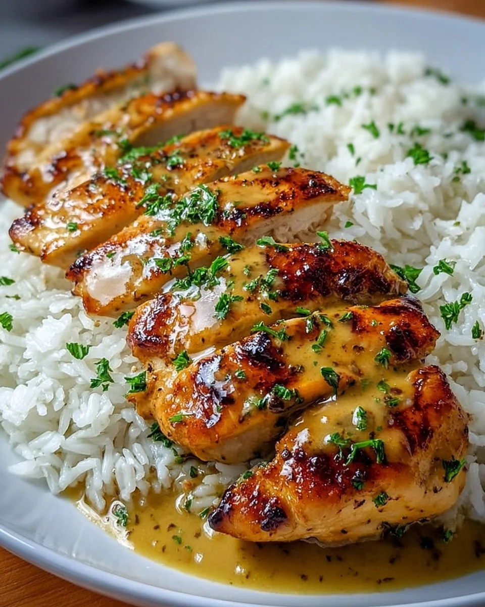 Honey Mustard Chicken with Aromatic Rice