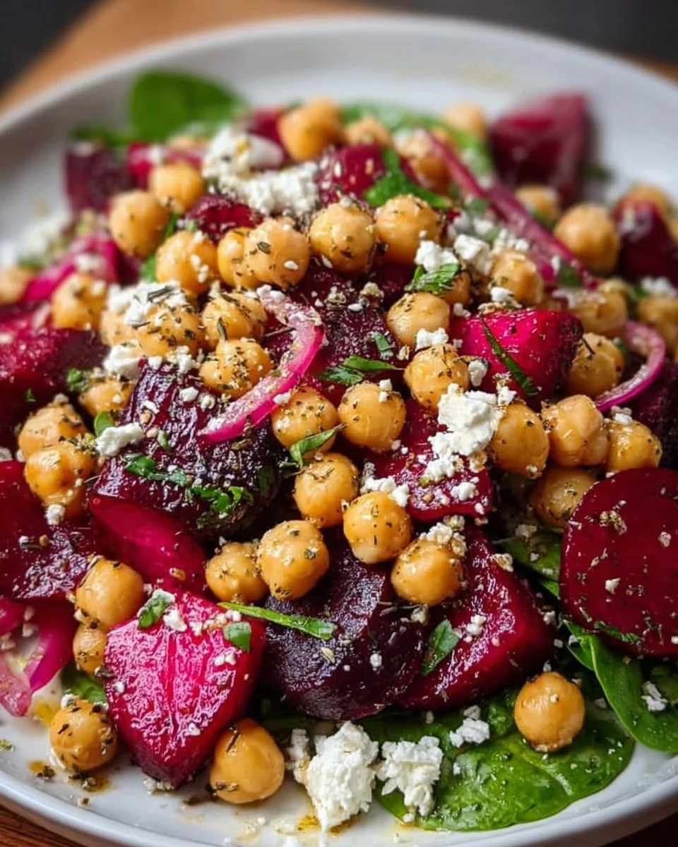 Mediterranean Chickpea and Beet Salad