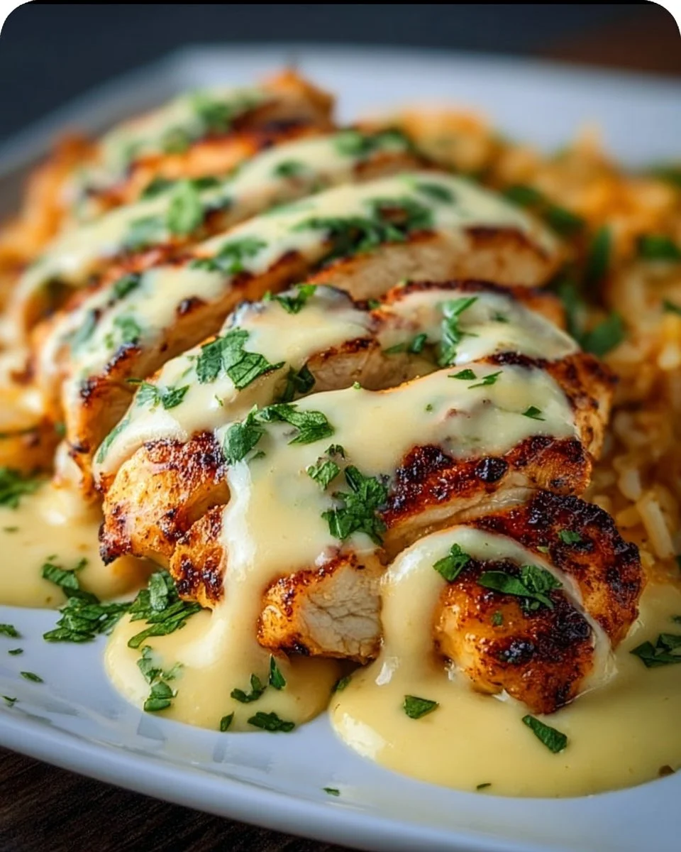 Mexican chicken with cheese sauce