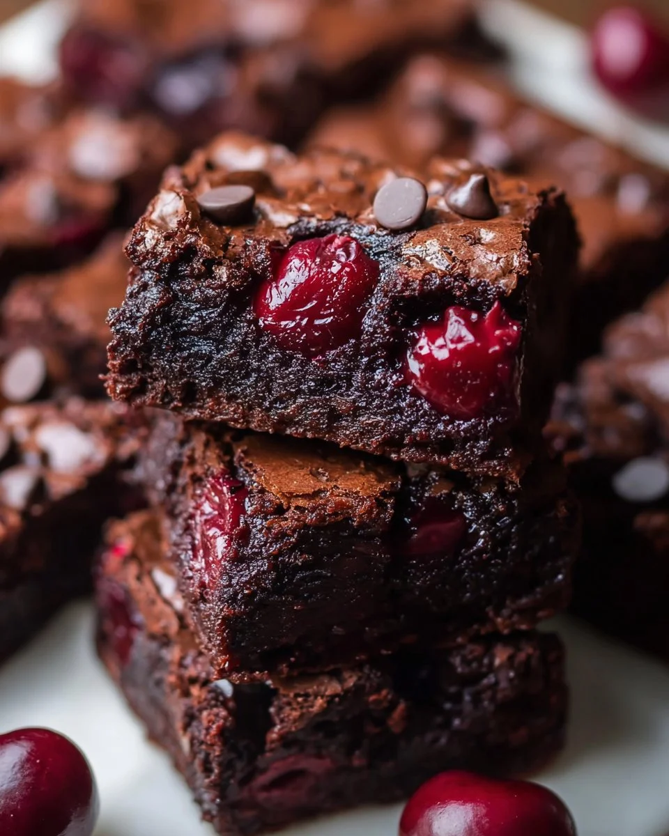 Roasted Cherry Brownies