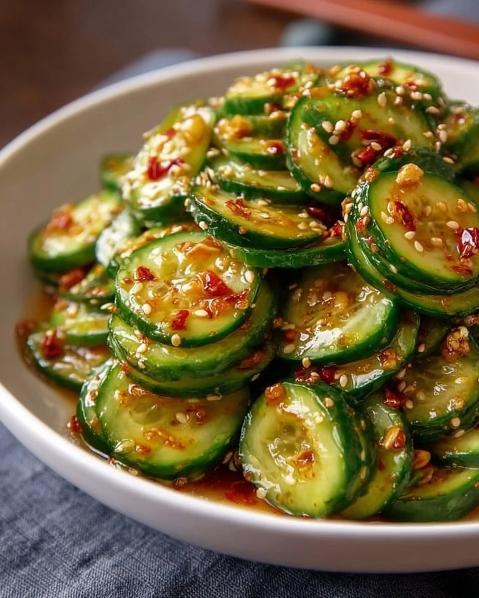 This Asian cucumber salad is the perfect combination of crunchy freshness and spicy kick. Mi… | Recipes, Healthy Asian recipes, Healthy cooking recipes