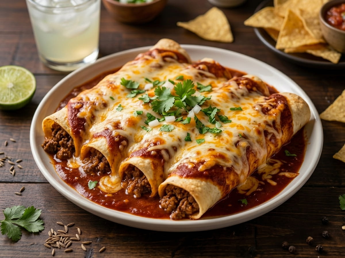 Cheesy Beef Enchiladas That Will Delight Your Taste Buds!