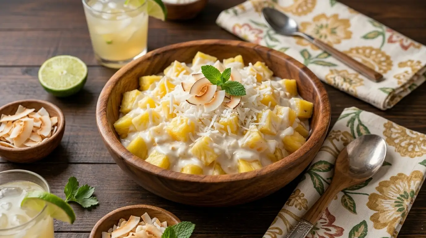 Creamy Coconut Pineapple Fruit Salad: A Tropical Delight!