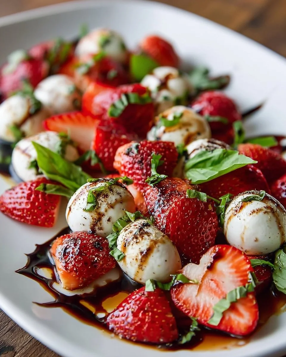 Balsamic Strawberry Caprese Salad