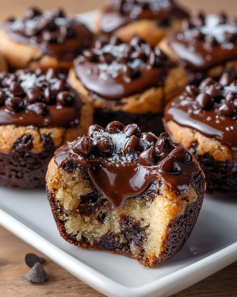 Chocolate Chip Cookie Dough Brownie Bites