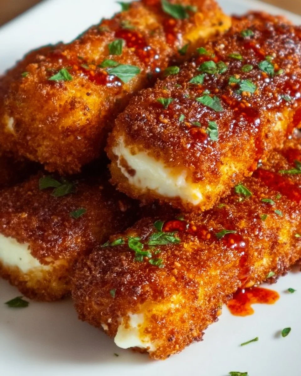 Crispy Nashville Hot Mozzarella Sticks