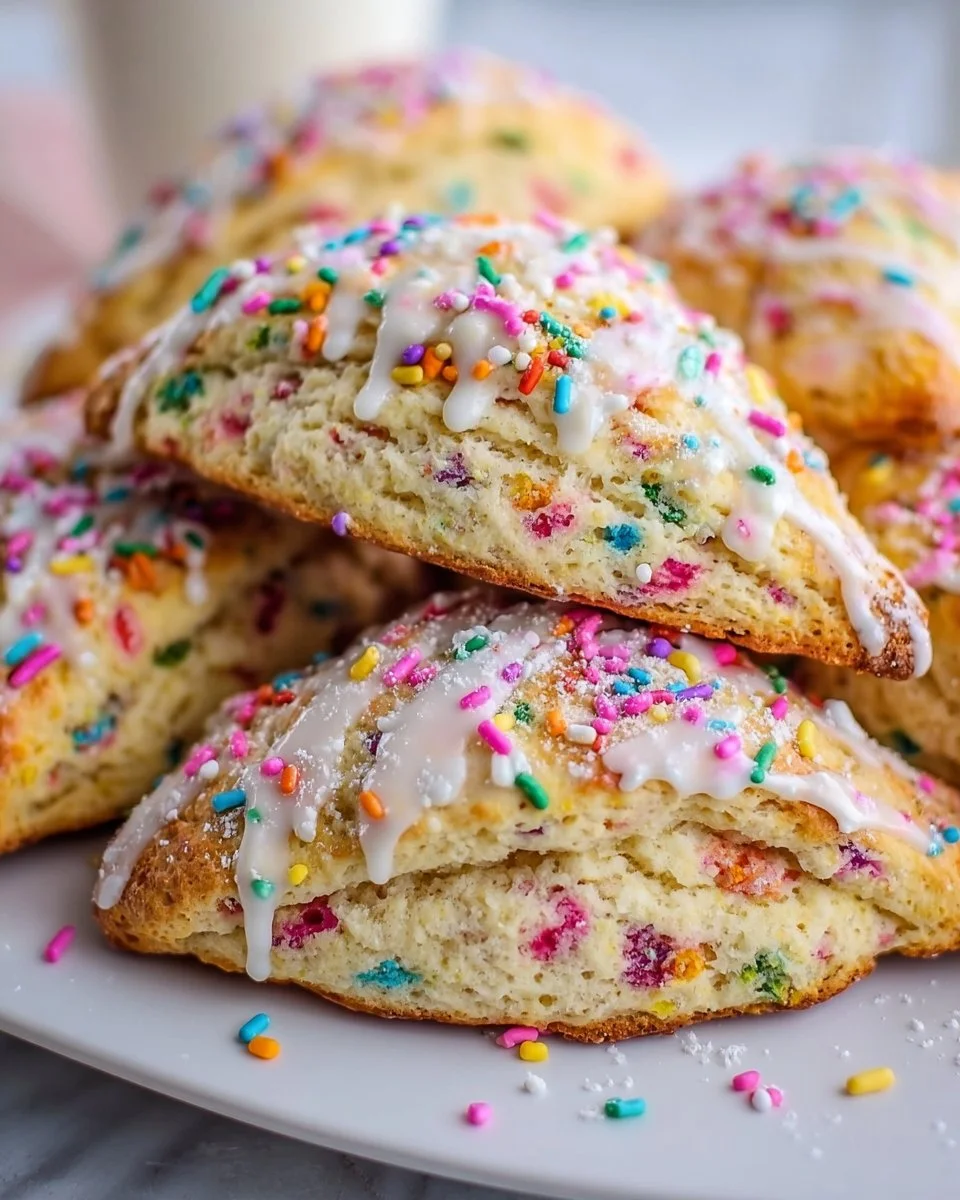 Funfetti Cake Mix Scones