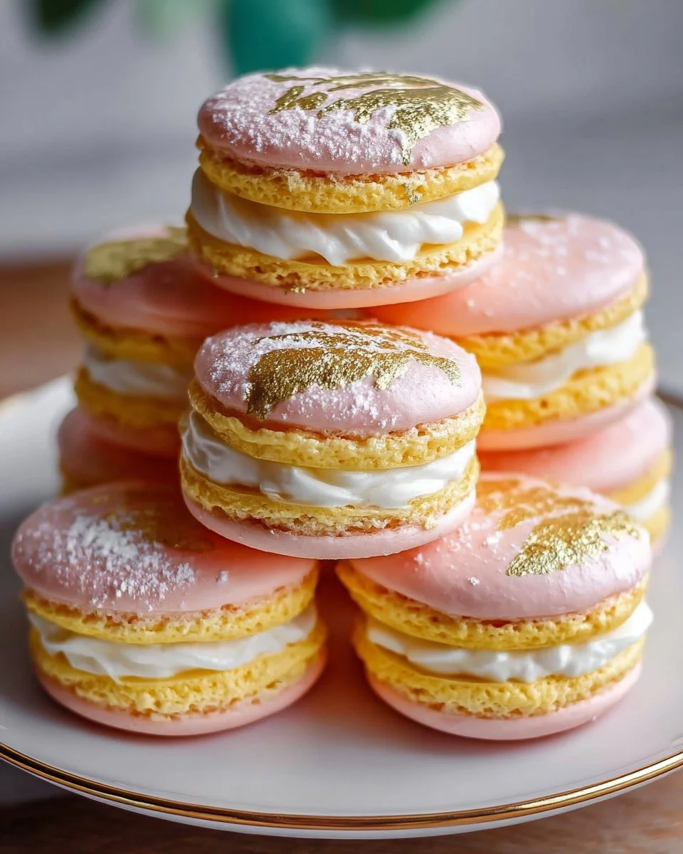 Peach Macarons