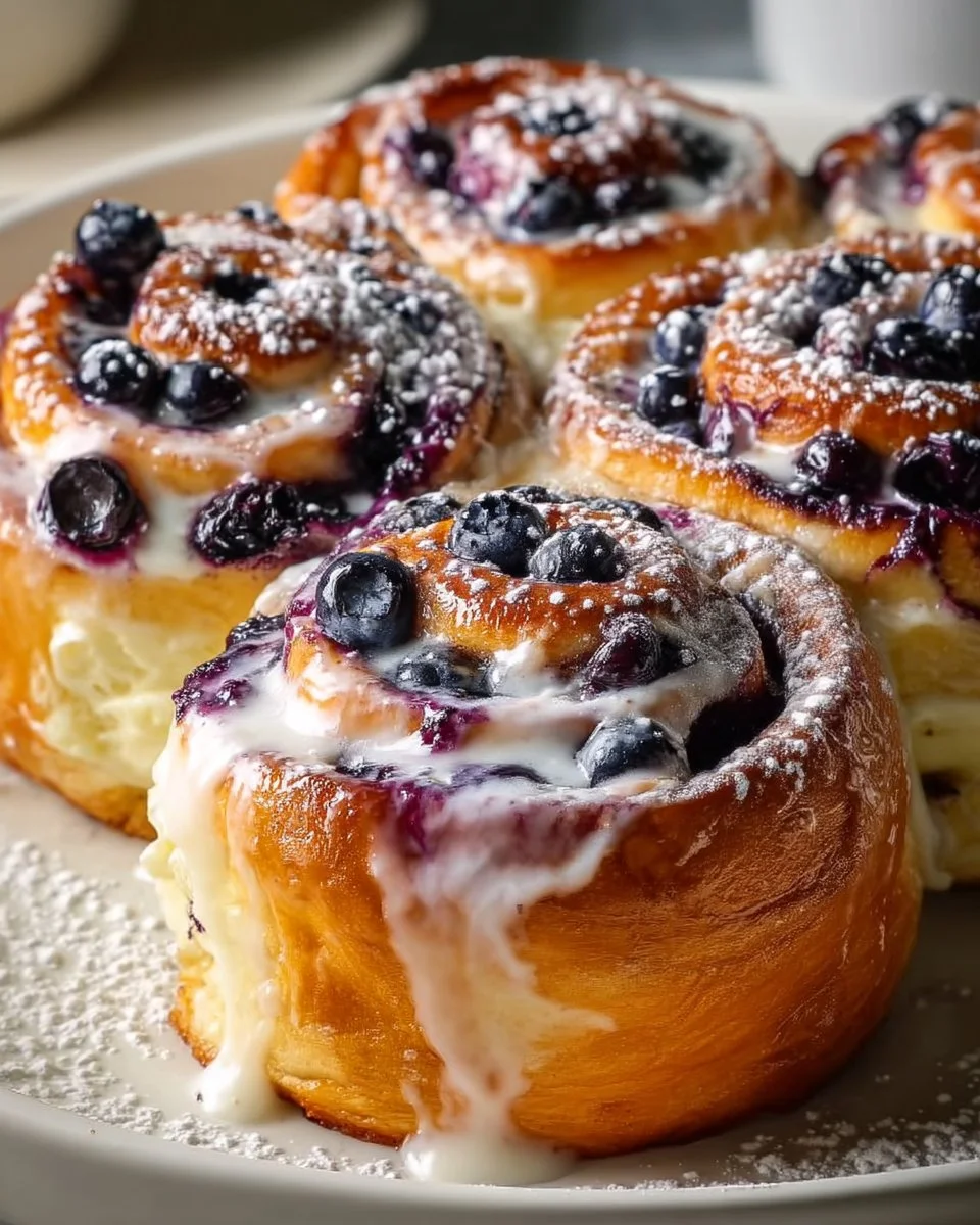 Blueberry Sweet Cheesecake Rolls