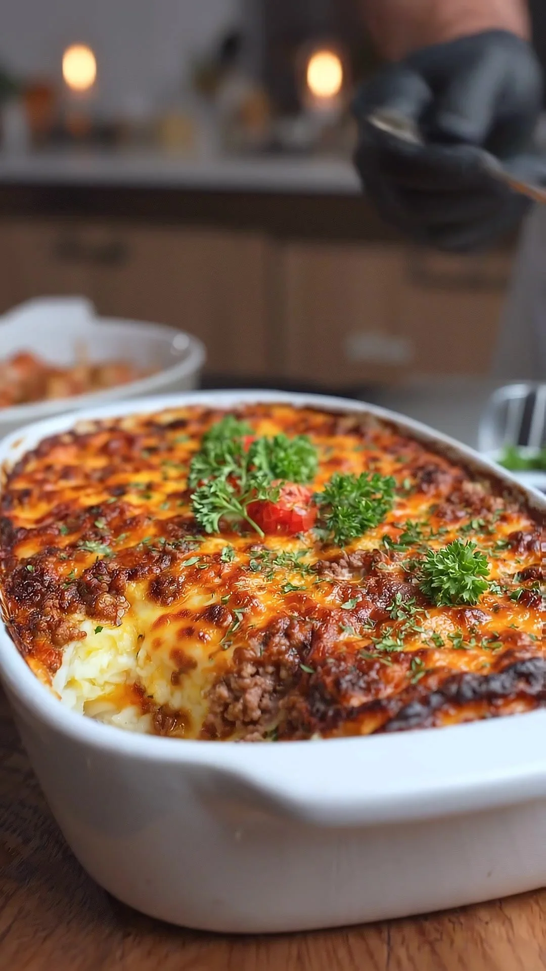Cheesy Baked Beef Casserole