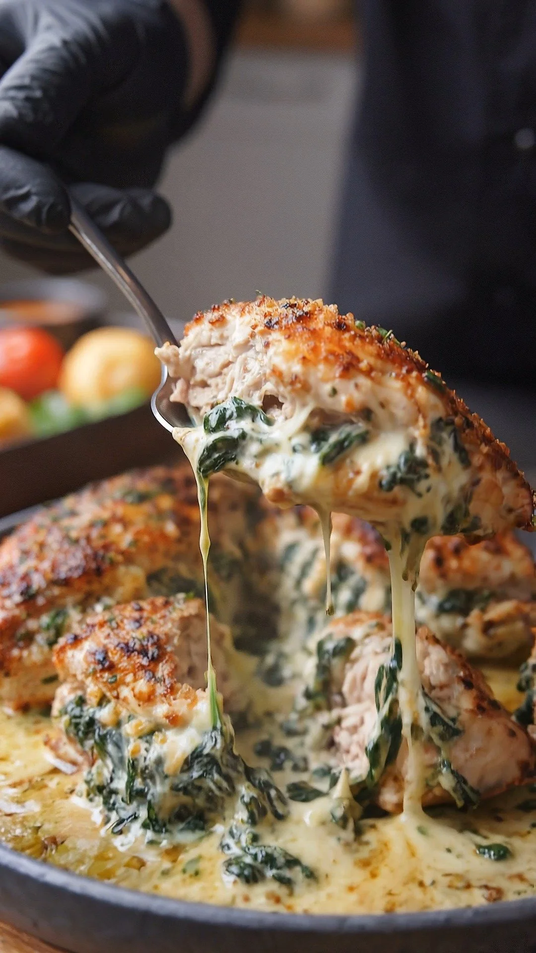 Cheesy Spinach Stuffed Chicken