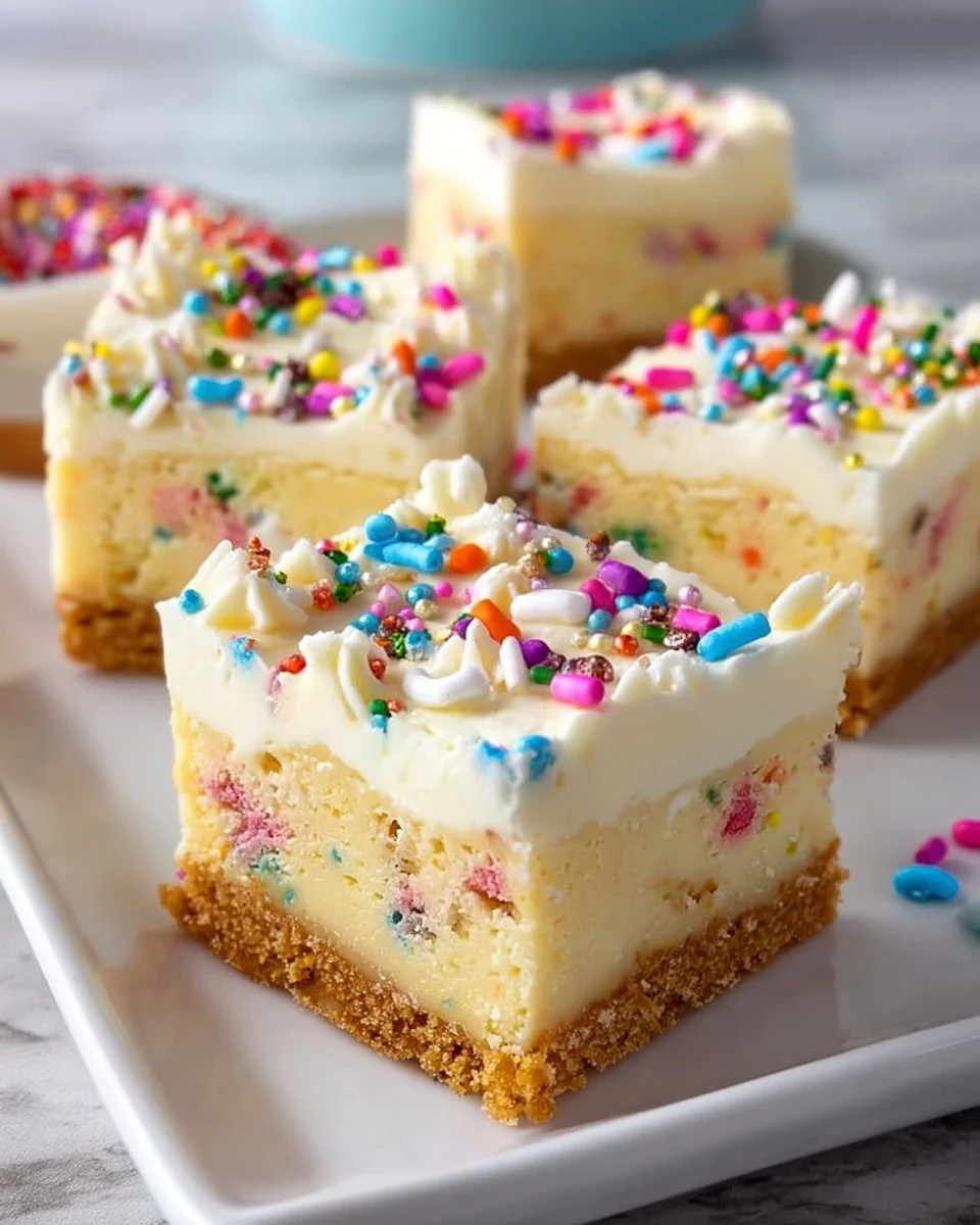 Easter Funfetti Cheesecake Bars