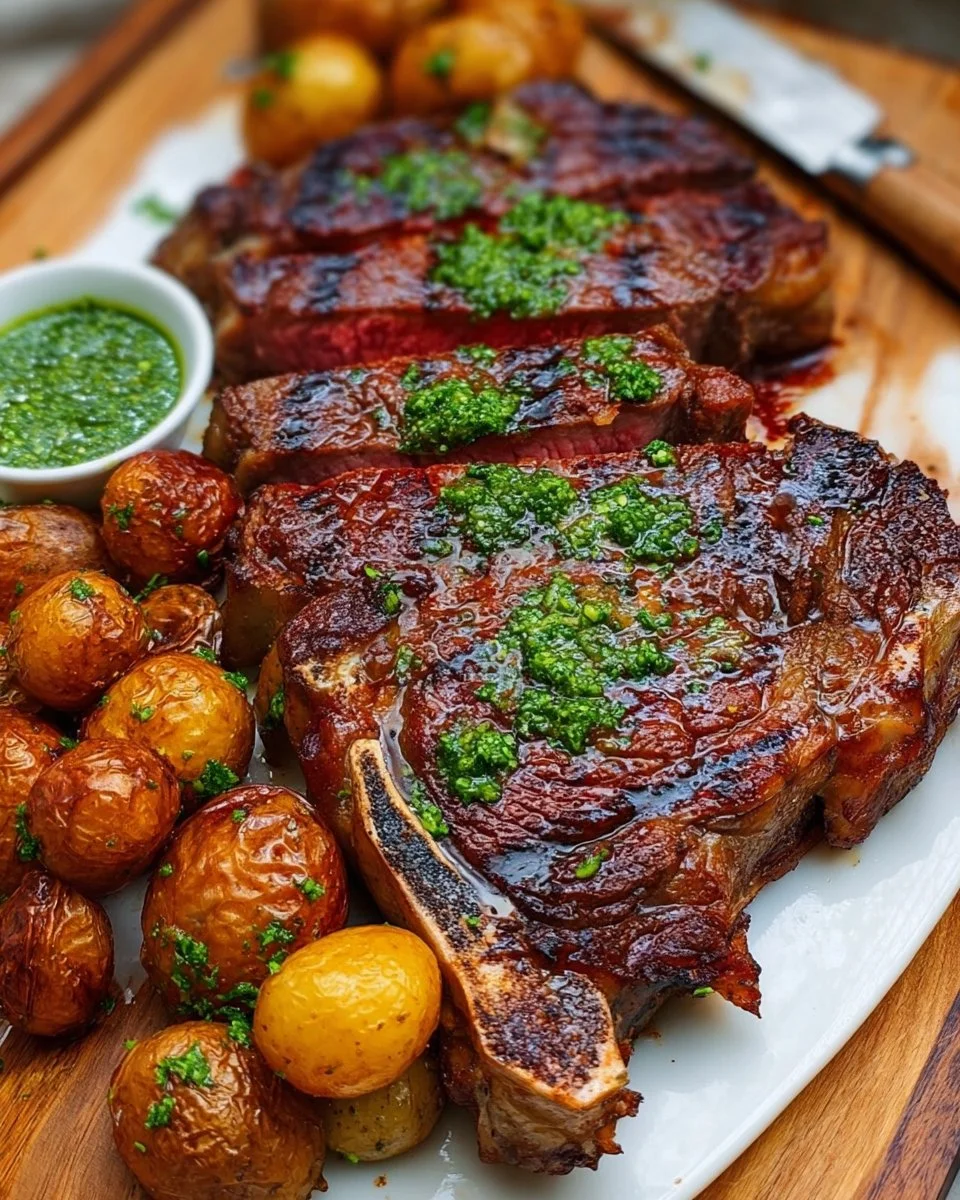 Grilled Ribeye Steak Dinner (video)