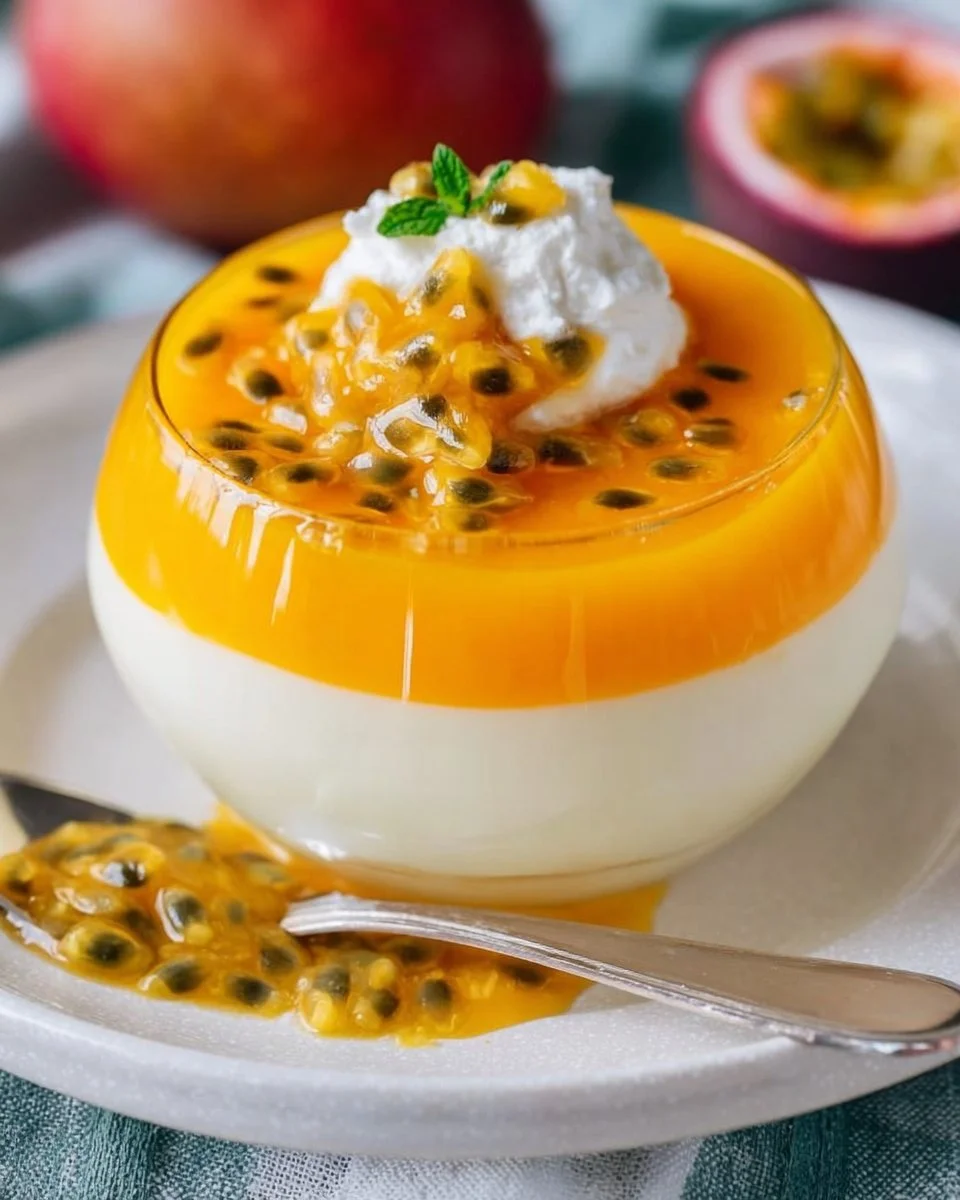 Mango Vanilla Panna Cotta Recipe (video)