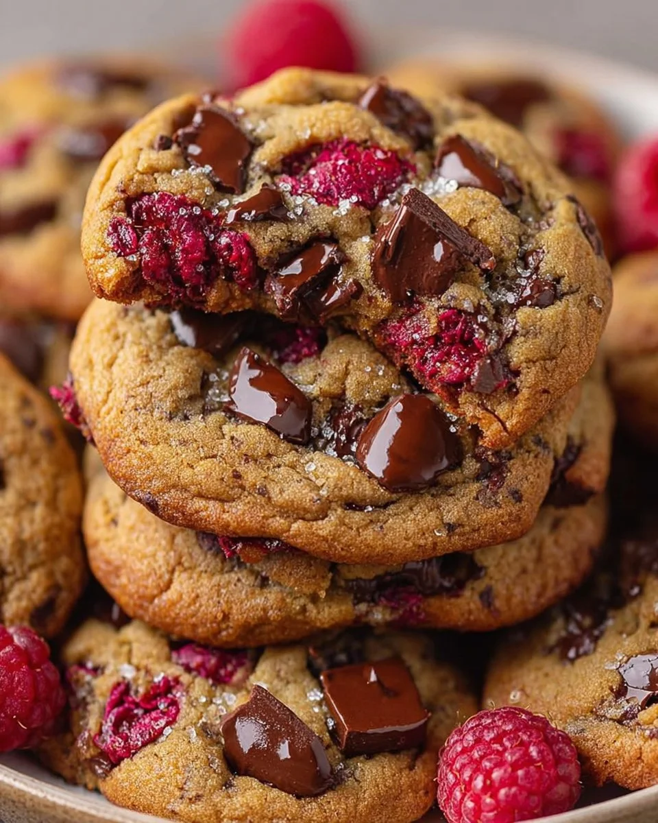 Raspberry Chocolate Chunk Cookies