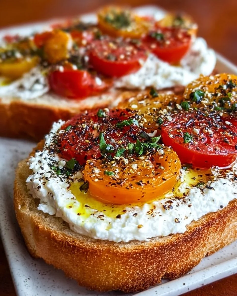 Ricotta and Tomato Sourdough Toast
