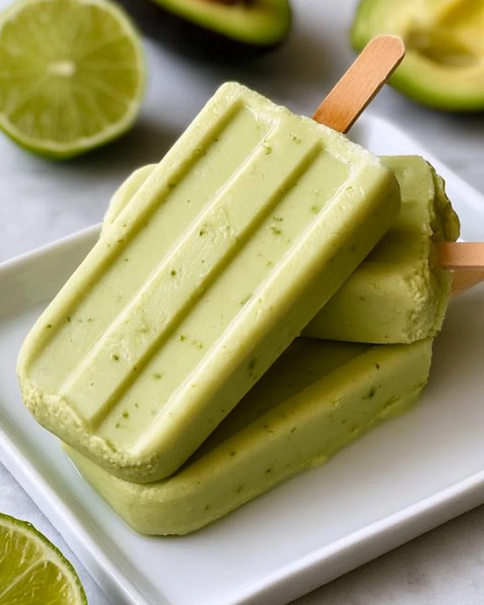 Avocado Lime Popsicles