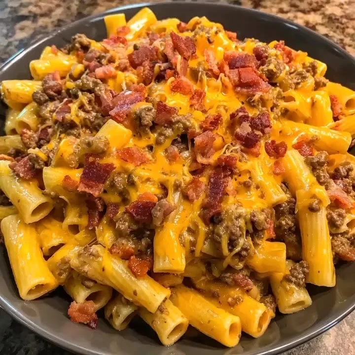 Bacon Cheeseburger Pasta Bake