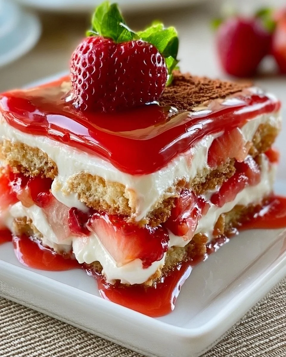 Best Strawberry Tiramisu Ever in 10 Minutes